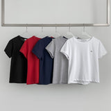 Pendant Crop Basic Short Sleeve T-Shirt