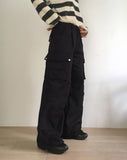 Zon Pintuck Wide Cargo Two-Way Cotton Pants