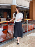 Denain Chiffon Double Layered Long Skirt