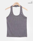 Roden Pearl Button Dot Halter Sleeveless
