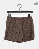 Soyan Dot Ribbed Velvet Short Pants