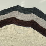 Punching Loose Fit Knit Beanie Point Set