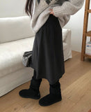 Tundro pintuck wool midi skirt