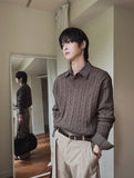Cordrick V-neck cable knit