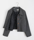 Polko Quilted Check Short Jacket - Wool 50