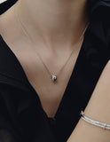 Champagne Full Moon Silver Duo Shine Necklace S