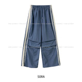 Berry Parachute Track Banding Pants