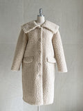 Tero Big Collar Boucle Mustang Long Coat