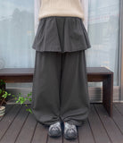 [BAONHAUS] Sosolo Cotton Tiered Layered Banding Skirt Pants