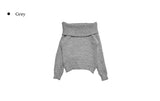 Snowflake Boucle Off-Shoulder Knit