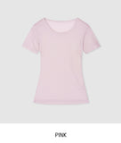 Sherbet Tencel See-Through Short Sleeve