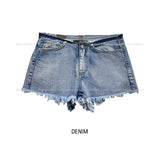 Cutting Waist Shorts Denim Pants