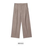 Deep corduroy one-tuck pants