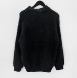 Cat de Angora Collar Knit Zip-Up