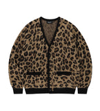 LEOPARD HAIRY KNIT CARDIGAN