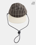 Dava Cotton Check Strap Camp Cap Hat