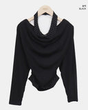 [Fake Layered] Ilun Dot Layered Long Sleeve T-Shirt