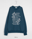 [unisex] Toyde Lettering Over Sweatshirt