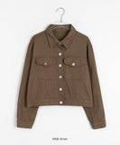 Menati Cotton Crop Trucker Jacket