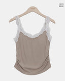 Laykin Shirred Lace Sleeveless