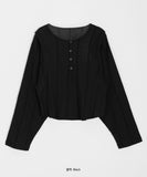 Paali Punching Button Crop Blouse