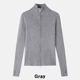 Pollim High Neck Muscle Fit Warmer Knit Zip-Up