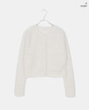 Ritu Button Crewneck Fur Cardigan