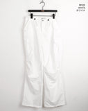 Kanter shirring cargo two way jogger pants