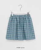 Benpu Banding Check Layered Mini Skirt