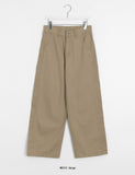 Ontoto cut cotton wide pants