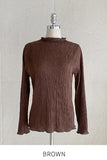 Mello Half-Neck Pleated T Blouse