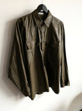 Retro Coated Leather Overshirt