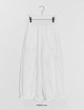 Selvk summer banding wide nylon pants
