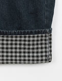 Intude Check Roll-Up Denim Pants