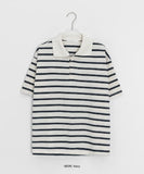 Caldis Stripe Collar Short Sleeve Tee
