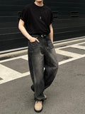 Vintage Brush Washed Black Denim