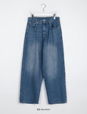 [unisex] Lyuti Cat Washing Wide Denim Pants