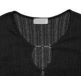 Sera Heart Chain Crop Cardigan