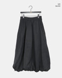 Camel Banding Balloon Long Skirt