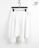 Fabel Ribbon Strap Unbalanced Cutting Midi Skirt