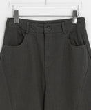 Yanbs Cargo Brushed Curved Wide Pants