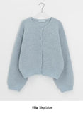 Himude Bokashi Color Round Knit Cardigan