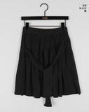 Moal Knot Tie Flare Midi Skirt