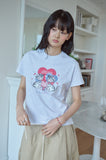 Cherry Bestie Crop Short Sleeve Tee