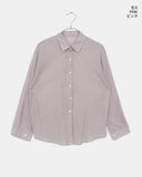 Tenon see-through check overfit long-sleeved shirt
