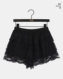 Piso Lace Frill Tiered Shorts