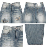 Caen Damaged Wash Denim Pants