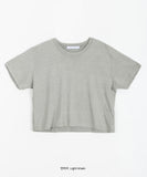 Ranme Pigment Round Crop Short Sleeve Tee