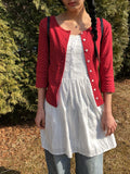 [MADE] Lion Dot Round Three Quarter Sleeve T-Shirt Cardigan