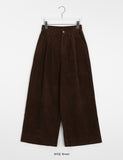 Harito banding corduroy wide pants